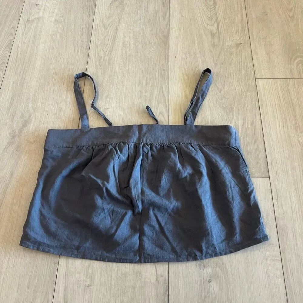 Abercrombie & Fitch Cropped Trapeze Cami blue top size M